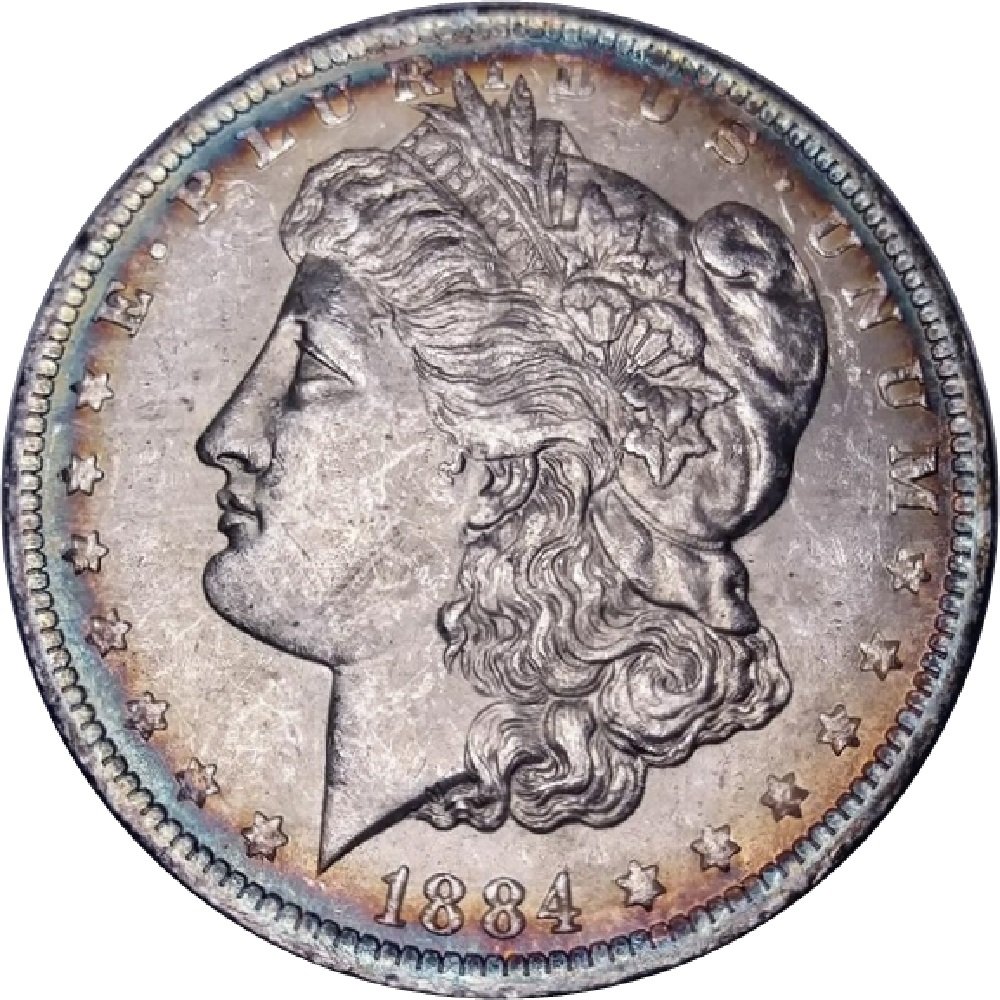 1884-O-Toned-Morgan-Silver-Dollar
